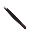 PINZA DEPILAR RUBIS SLANTED NEGRA